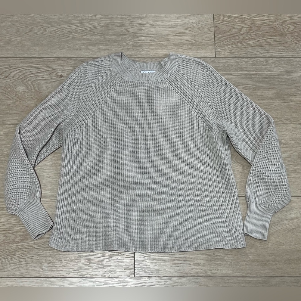 Jessica Simpson Ribbed Crew Neck Sweater - Cream